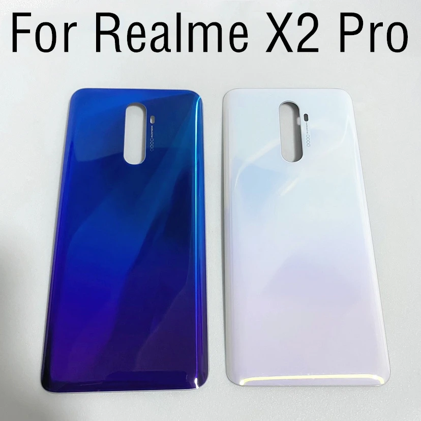 

6.5" For Realme X2 Pro Battery Cover RMX1931 For Oppo Realme X2 Pro Gradient Housing Back Cover Rear Door Battery Case