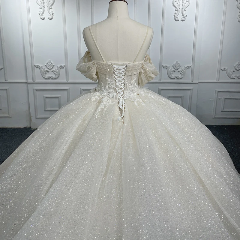 Romantic Wedding Dress 2023 Organza Ball Gown Sweetheart Bride Dresses Wedding Appliques Pleat DY9995 Robe De Mariage nouveauté 5