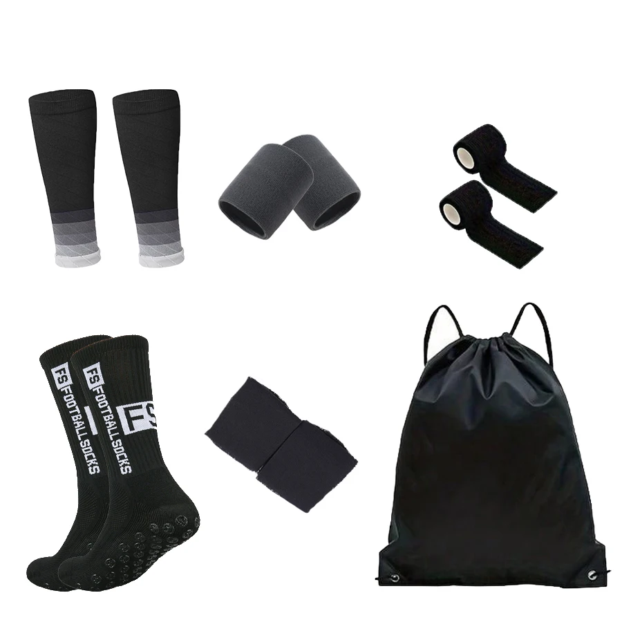 Набор из 8 спортивных носков и защитных аксессуаров FS подходящих для занятий