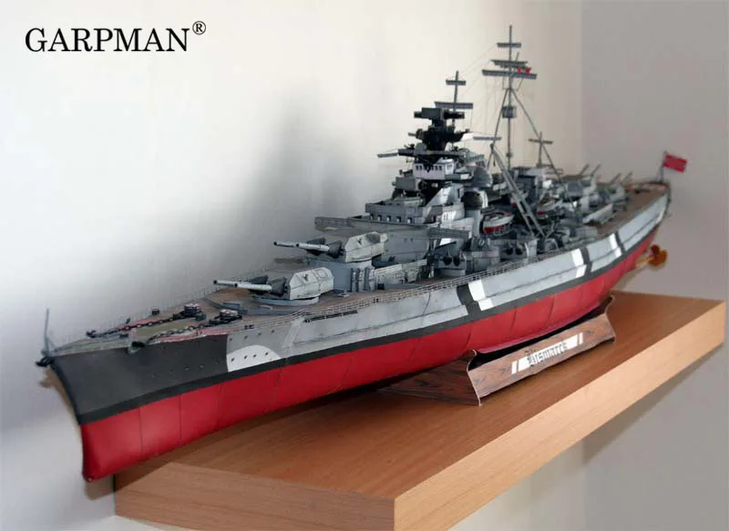 

1/200 1/280 World War II Germany Bismarck GPM182 Complete Version Paper Model