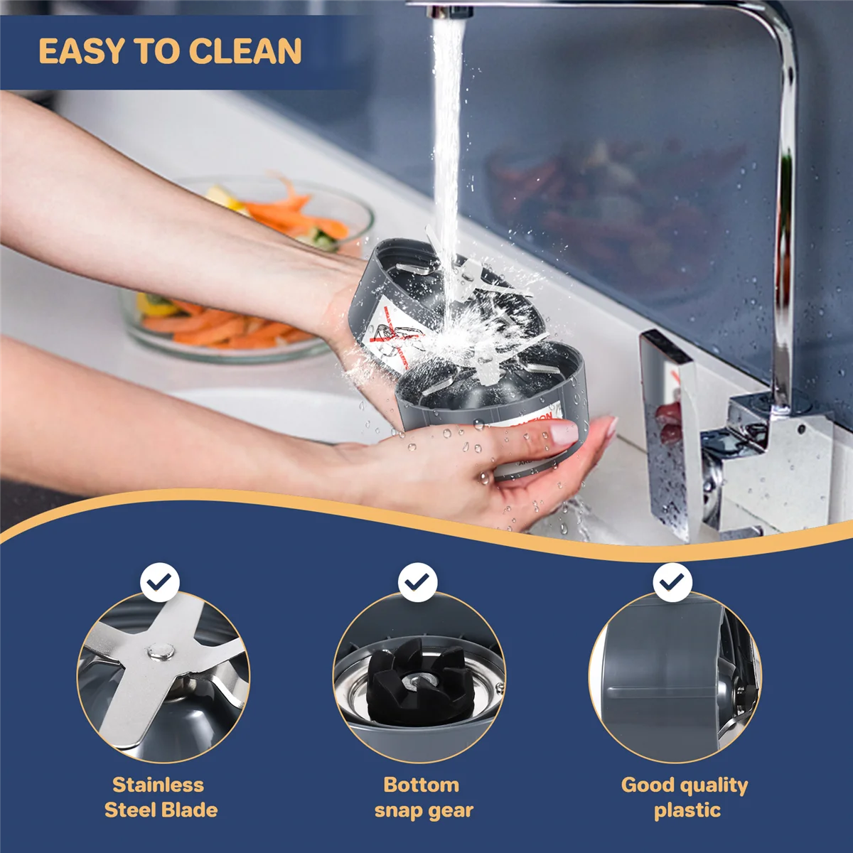 3 шт. сменные лезвия для экстрактора Nutribullet 600 Вт/900 Вт