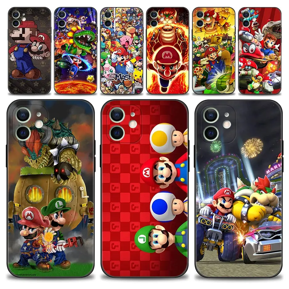 

Phone Case For Apple iPhone 13 12 11 Pro Max Mini XS Max XR X SE2020 7 8 6 6S Plus 5 5S Smartphone Coque Mario Uncle
