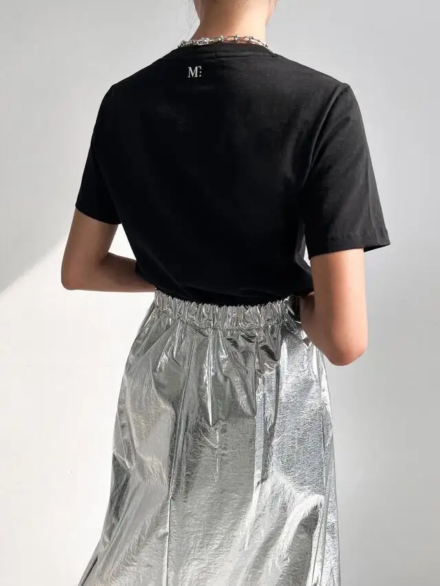 Женская юбка с эластичной завышенной талией 2 цвета