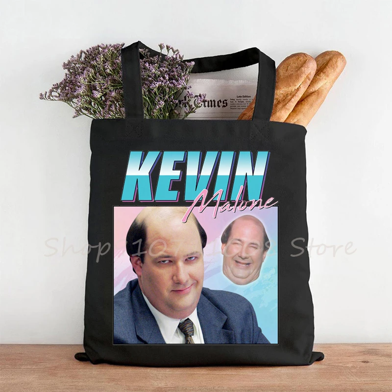 

Сумка-шоппер Kevin Malone Женская холщовая, Экологичная сумочка-тоут, винтажная Складная забавная сумка на плечо в стиле ретро 90-х