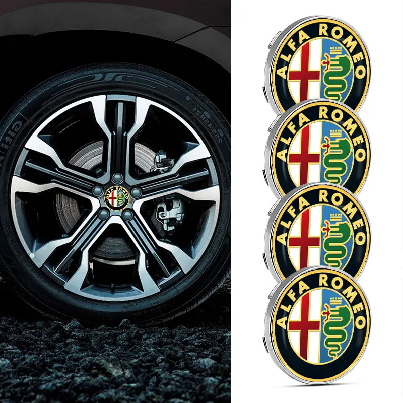 

4pcs/Set 60mm Wheel Center Cap Logo Hub Cover Badge Emblem for Alfa Romeo Mito 147 156 159 166 GT Giulia Giulietta Stelvio 2022
