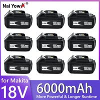 new for 18v makita battery 6000mah rechargeable power tools battery with led li ion replacement lxt bl1860b bl1860 bl1850