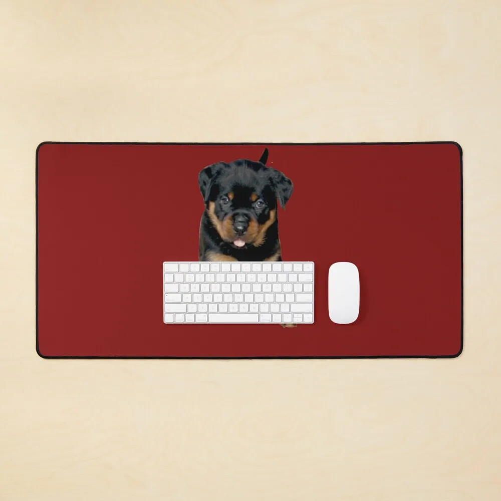 

Cute Rottweiler Puppy Running Mouse Pad Large Gaming Mouse Pad Office Desk Laptop Keyboard Mat Desk Pads