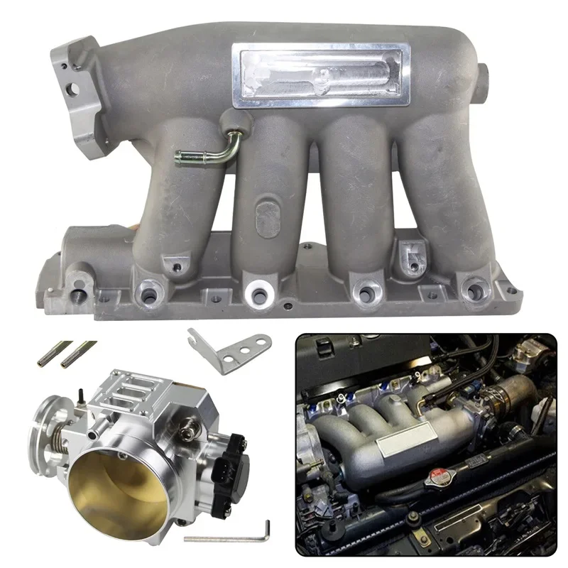 Впускной коллектор + 70 мм алюминиевый корпус дроссельной заслонки TPS для Honda Civic