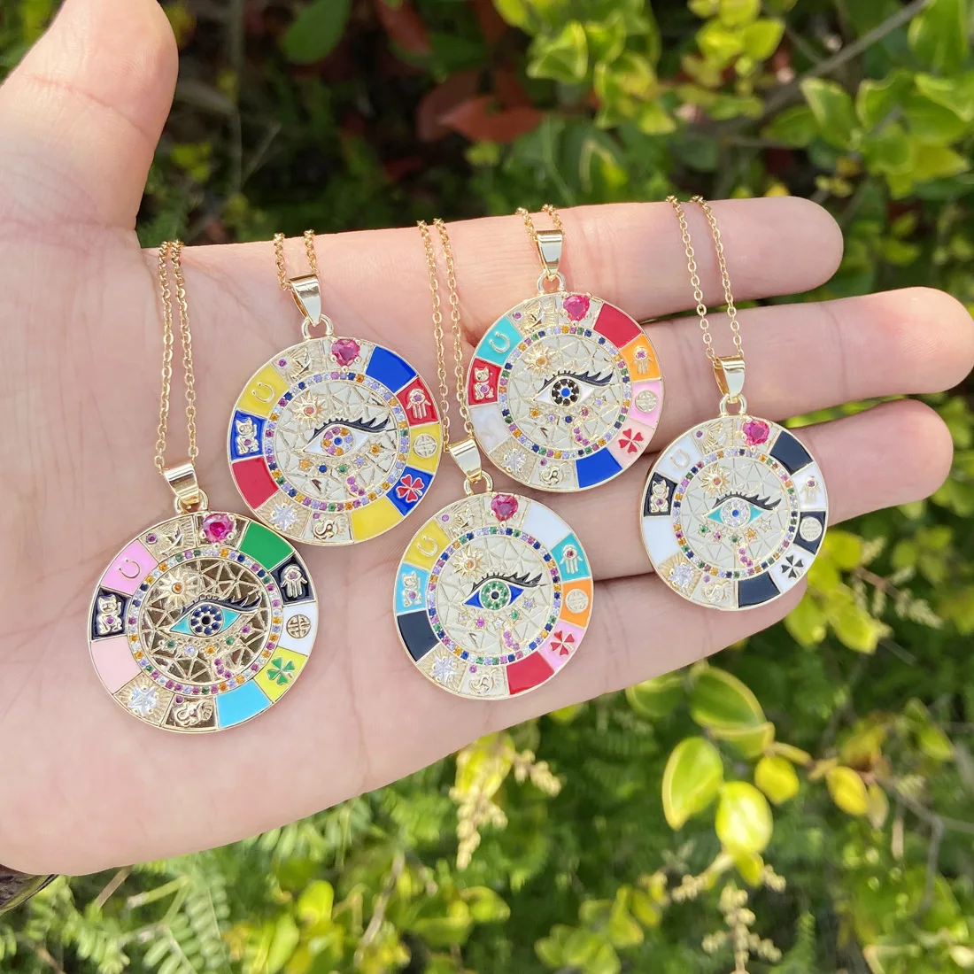

Boho Evil Bllue Eye Necklace for Women Men Eye Choker Goth Aesthetic Gold Pendant Long Chains Couple Necklace Punk Jewelry