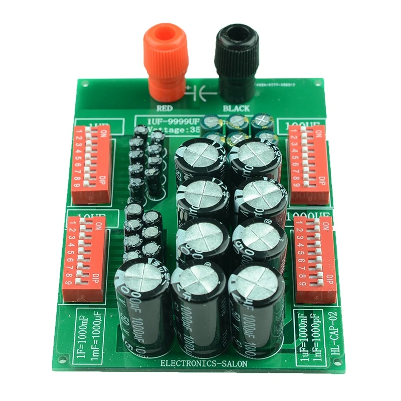 

1NF To 9999NF Step-1NF Four Decade Programmable Capacitor Board DIN Rail Mount CAP Board
