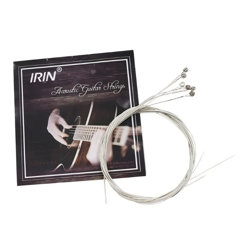 

6Pcs/Set Acoustic Guitar Strings Stainless Steel Mercerized Strings Silver Plated Copper Alloy Wound Guitar Accessories