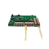 with vlan 16 port reverse poe switch with 4 x gigabit sfp pcb board rpoe surge thunder proof