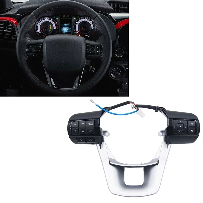 

Steering Wheel Button Switch Buttons Bluetooth Phone Control Volume Buttons For Toyota Hilux Revo Rocco Fortuner 2015-2020