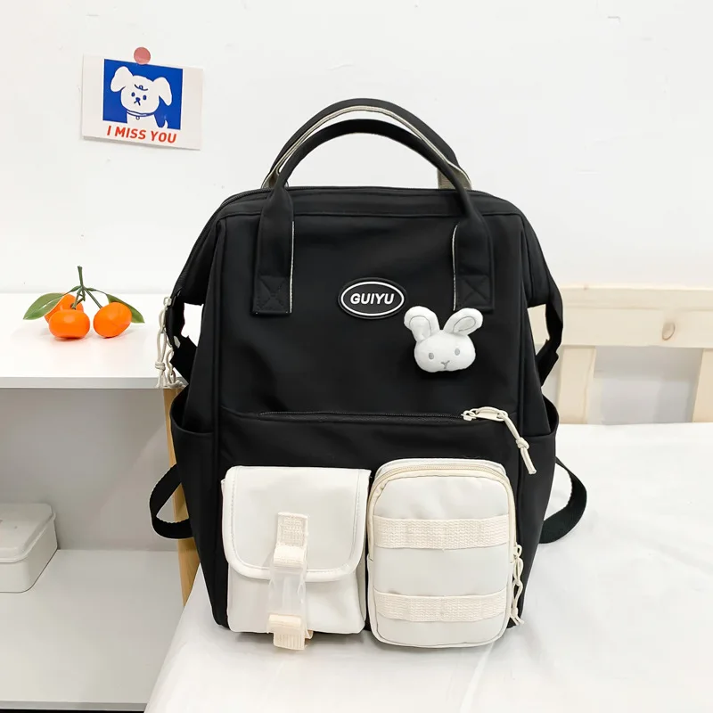 

Large capacity schoolbag female school backpack color matching ins travel backpacks for women school bags for girls