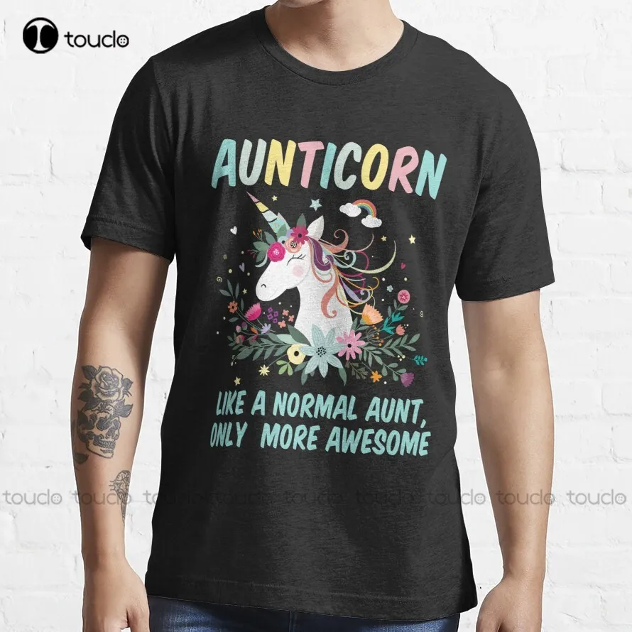 Футболка Aunticorn как обычная тетя, только еще потрясающий вариант (голубая), мужские футболки с графическим рисунком, индивидуальные футболки унисекс для подростков