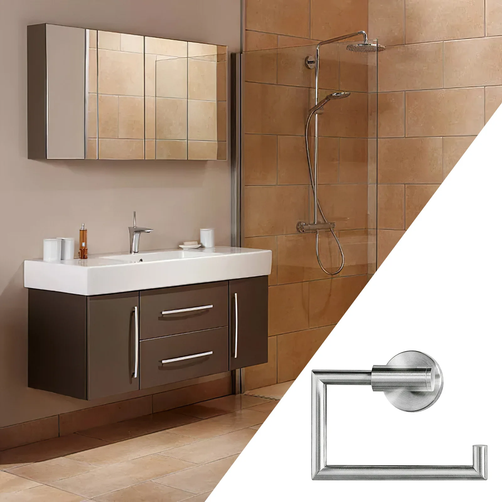 Настенный держатель для туалетной бумаги из нержавеющей стали 304 |