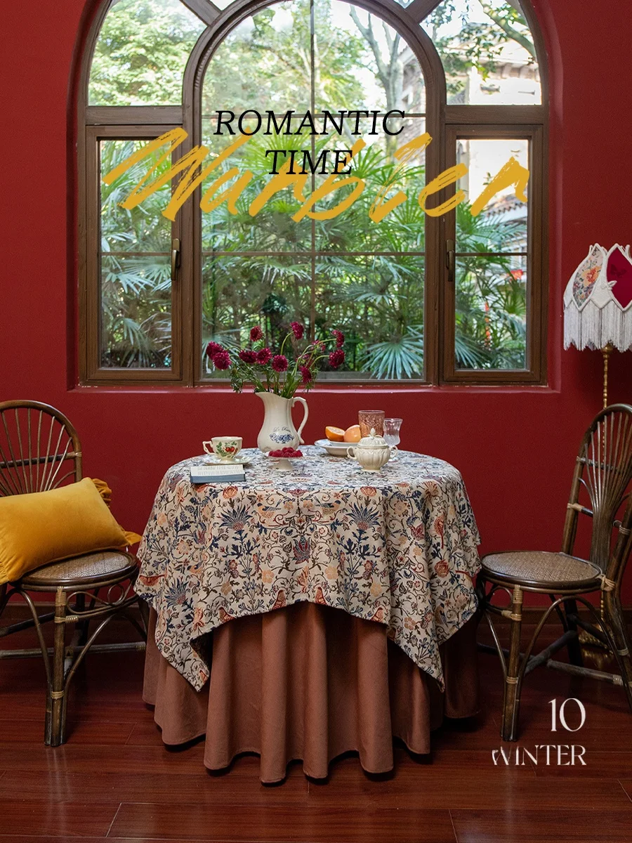 Скатерть Американский винтажный круглый стол для стола Высококачественная