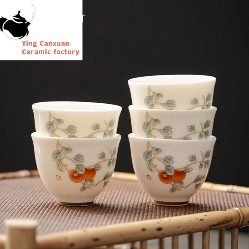 

1 шт., портативная чайная чашка ручной работы в китайском стиле