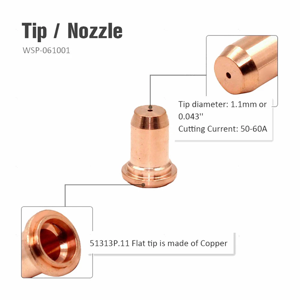 

46pcs Plasma Cutting Electrode 1.1mm Tip Holder Standoff For Harbor Freight 62204 Torch Flashlight Outdoor Tools Flash Light