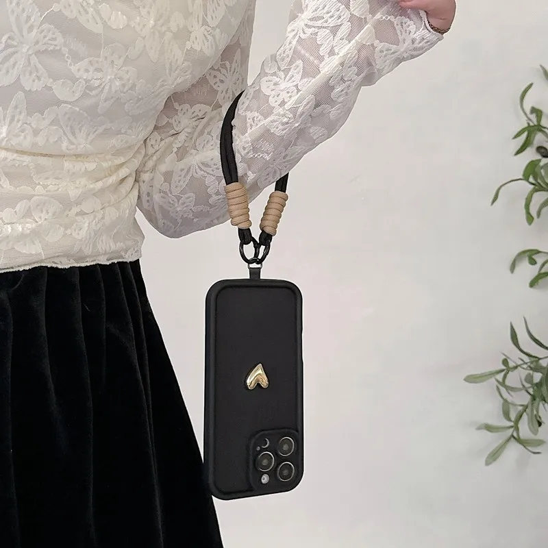 Фото Мягкий чехол для телефона с ремешком 3D Heart для Huawei Nova Y91 Y90 Y61 Y71 Y72 Y70 Y9A Y7A Y6S Y8S Y9S Y6P Y8P P Smart Z 2021 Cover №4