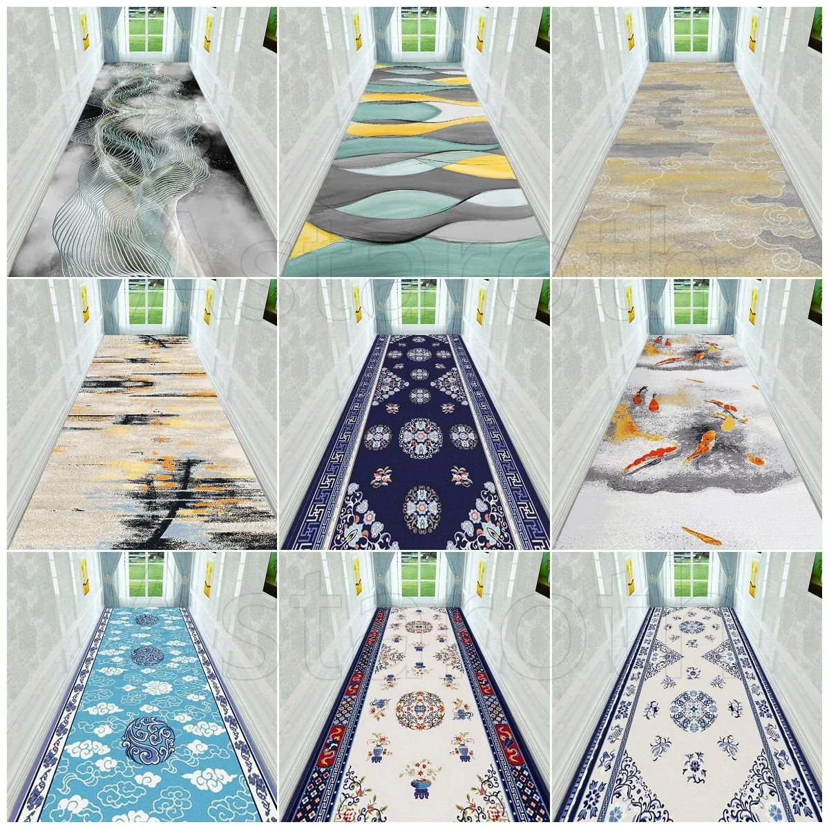 

3D Printing Carpet Corridor Carpet Living Room Bedroom Lounge Carpet Hotel Aisle Carpet Decoration Home Anti-Slip Washable Rug