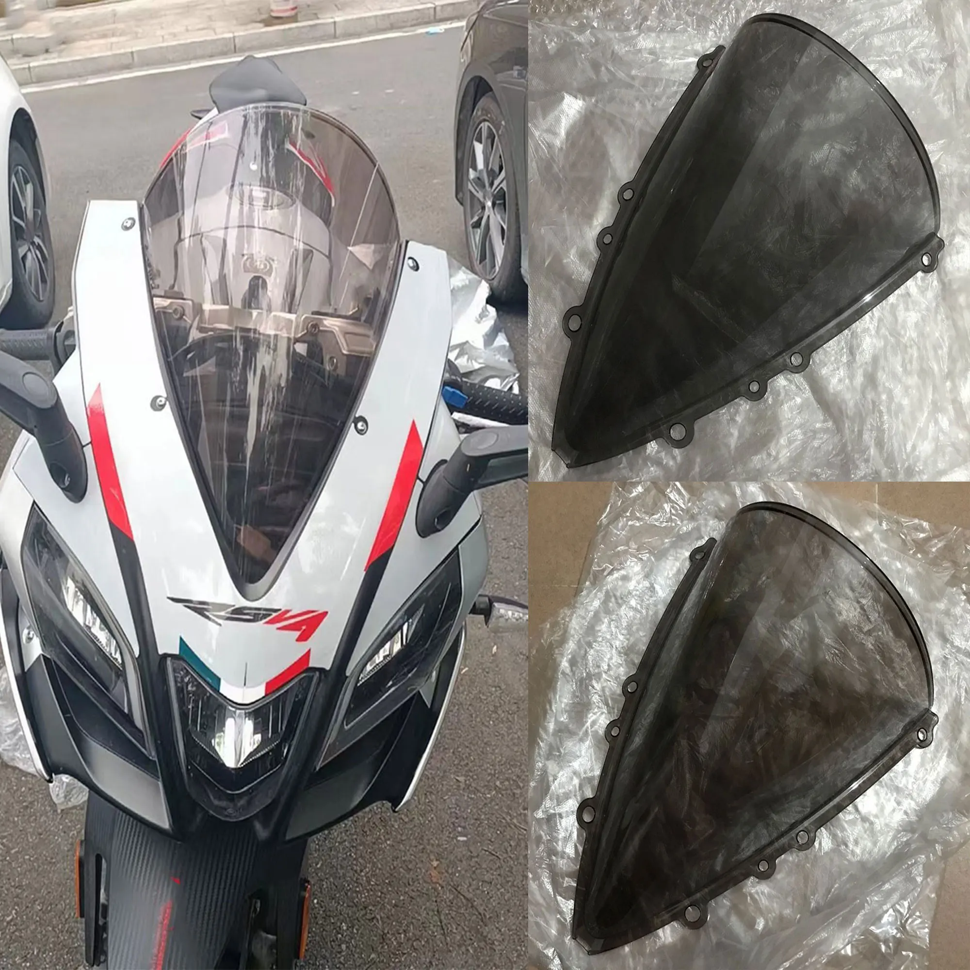 Фото Для Aprilia RS125 2018 2019 2020 RS 125, спортивные ветровые стекла для мотоцикла, дефлекторы ветра, аксессуары для лобового стекла с двойным пузырьком №1