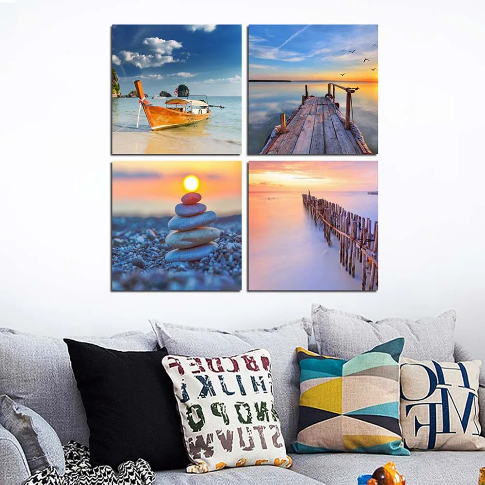 

Настенное художественное полотно, плакат, печать, морской закат, паульстон, солнце, мост, голубое небо, живопись на холсте, картина, офис, дом...