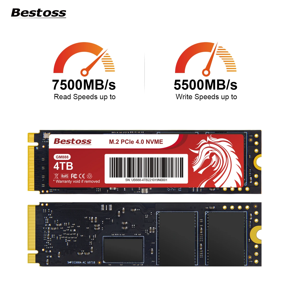 

Ssd-накопитель beslaunch Nvme M2 1 ТБ PS5 Ssd 1 ТБ 4 ТБ Nvme M2 7500 Мб/с Ssd-накопитель для ноутбука Diy игровой компьютер SSD88841