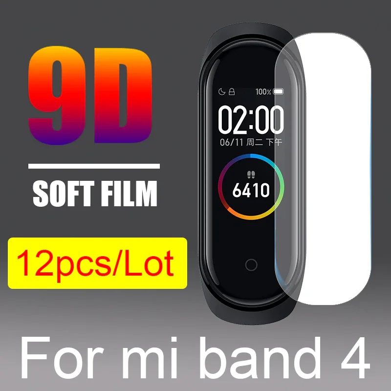 Новая защитная пленка для смарт-браслета XiaoMi Mi Band 4 NFC Гидрогелевая пленка на весь экран Mi Band 4 не закаленное стекло