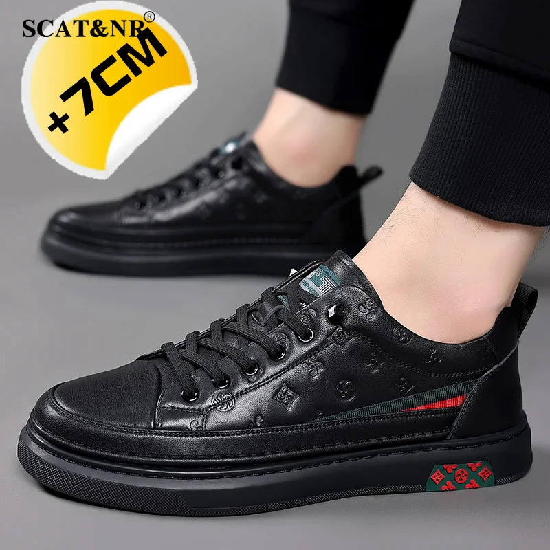 Мужские сетчатые кроссовки обувь-лифт дышащая повседневная спортивная обувь со