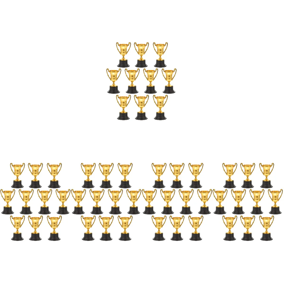 

50 PCS Kids Trophies Packs Trophies for Kids Medal Trophies and Awards Trophies Gold Trophies