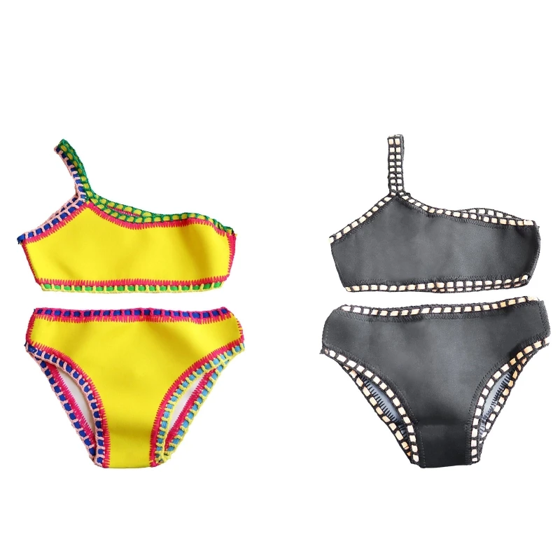 

Sexy Ladies Beachwear Set Bikini Color Matching Split Soft Bag Triangle Bikini Swimwear Low Waist Bikini Suit Swimsuit