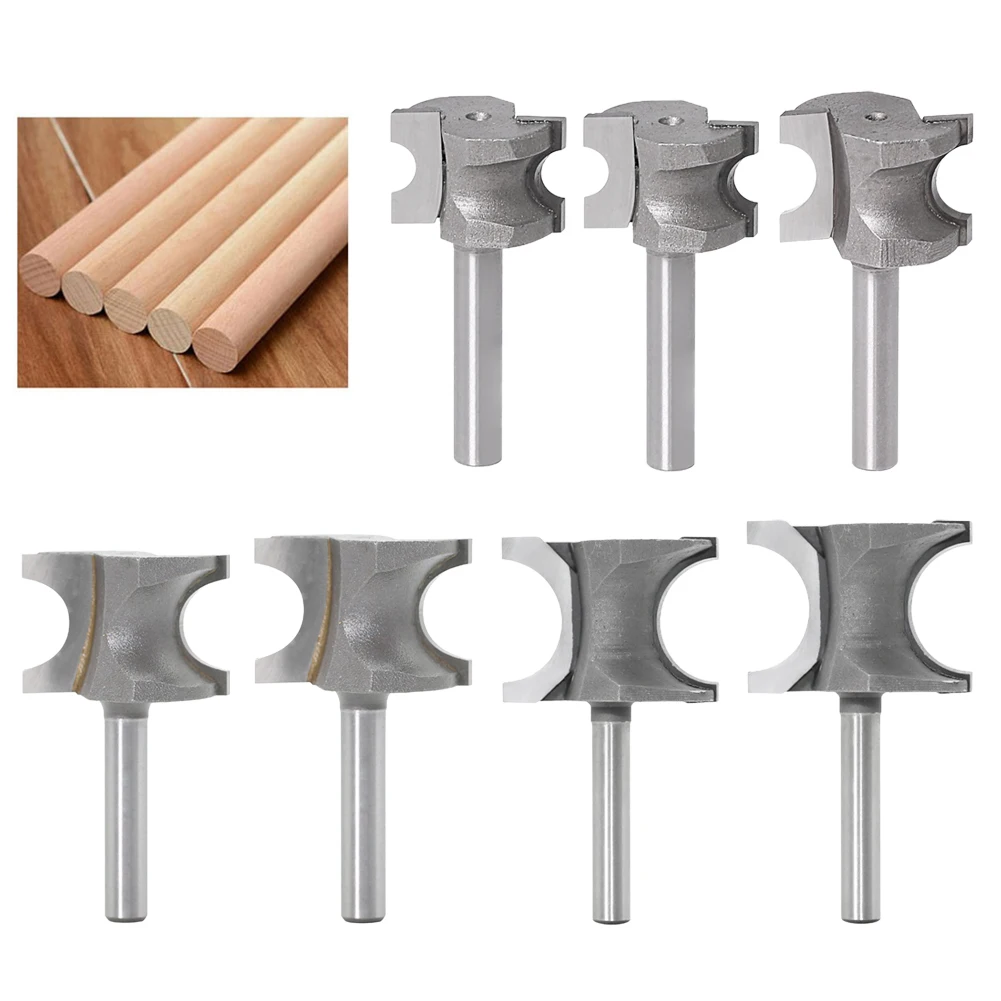

6.35mm Shank Router Bit Half Round Side Engraving Woodworking Milling Cutter Solid Carbide Wood Milling Cutter Router Bits