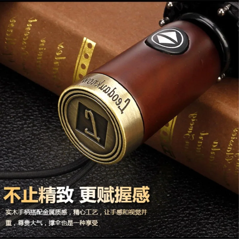 

Leodauknow Oshona автоматический тройной деловой медный ручной черный клей Солнечный дождь подарок двойного назначения Зонт