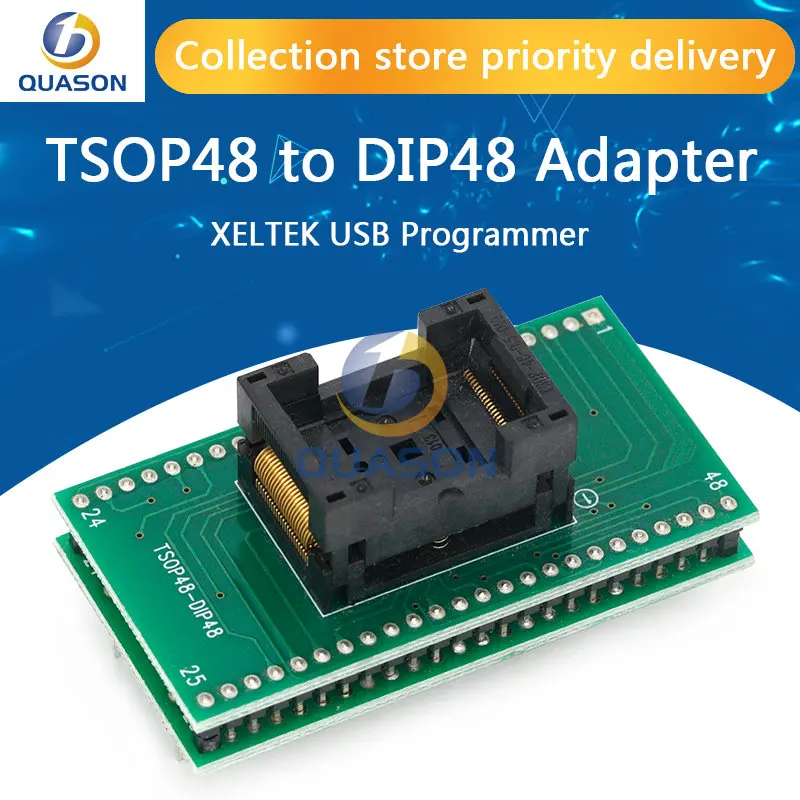 

Высококачественный адаптер TSOP48 к DIP48, тестовый разъем TSOP48, шаг 0,5 мм для RT809F RT809H и для USB-программатора XELTEK