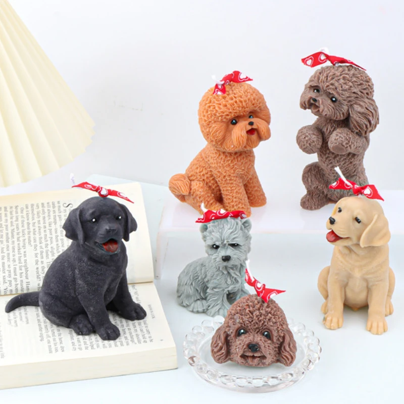 Форма для изготовления свечей в виде собаки-кошки силиконовая льда кубиков мыла