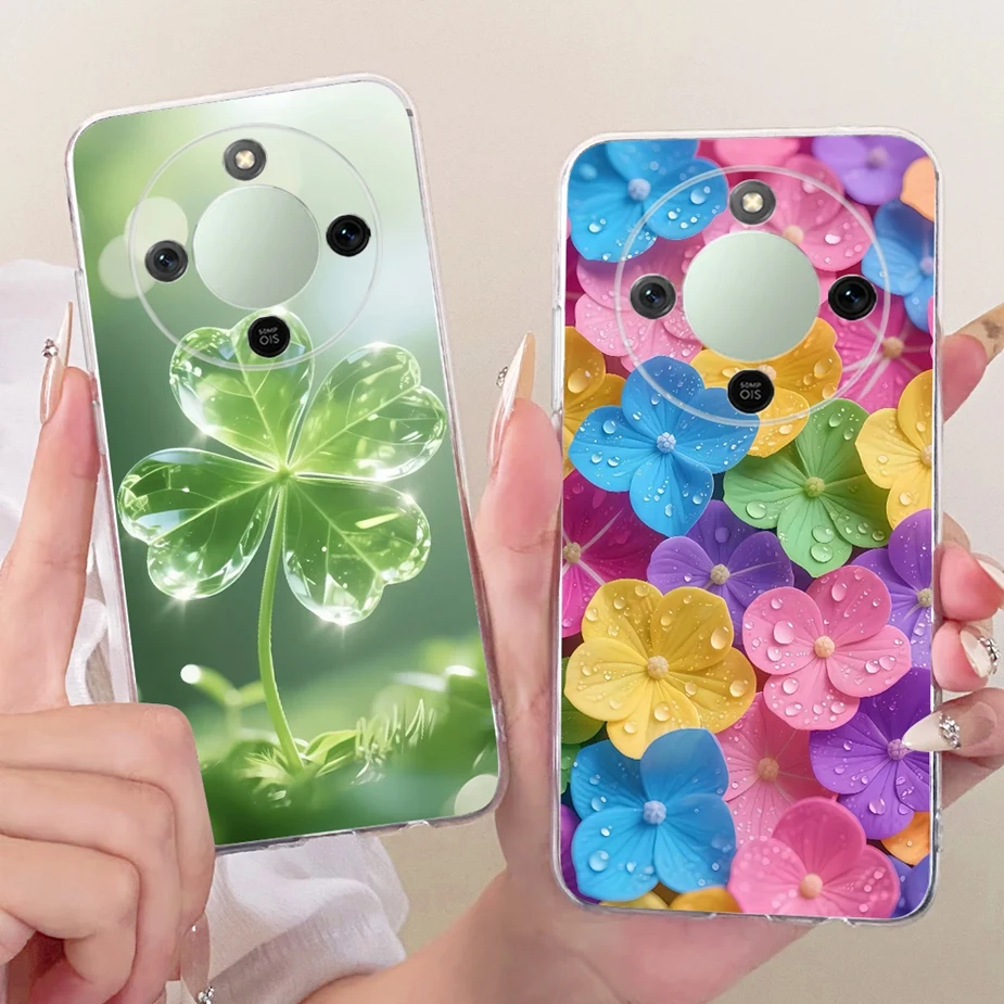 Чехол для Honor X9d MTN-NX1, роскошный чехол с рисунком лотоса для Honor Magic 8 Lite, чехол для телефона Honor X70 X9d Magic8 Lite, мягкие чехлы (art.: 3920db65d4127) - 3920db65d4127