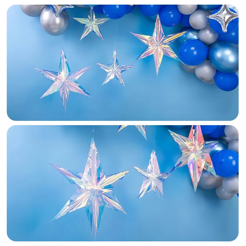 Лазерная звезда подвесное украшение блестящая подвеска в виде рождественской