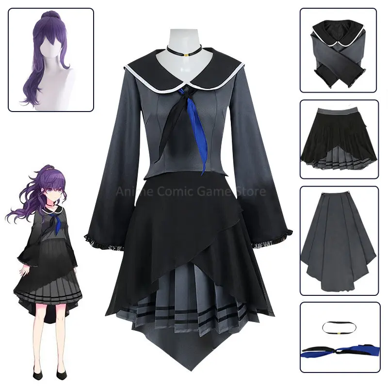 

Project Sekai цветная сцена! Костюм для косплея Asahina Mafuyu, костюм Сейлор JK, Униформа, ночная рубашка, Хэллоуин для женщин и девочек