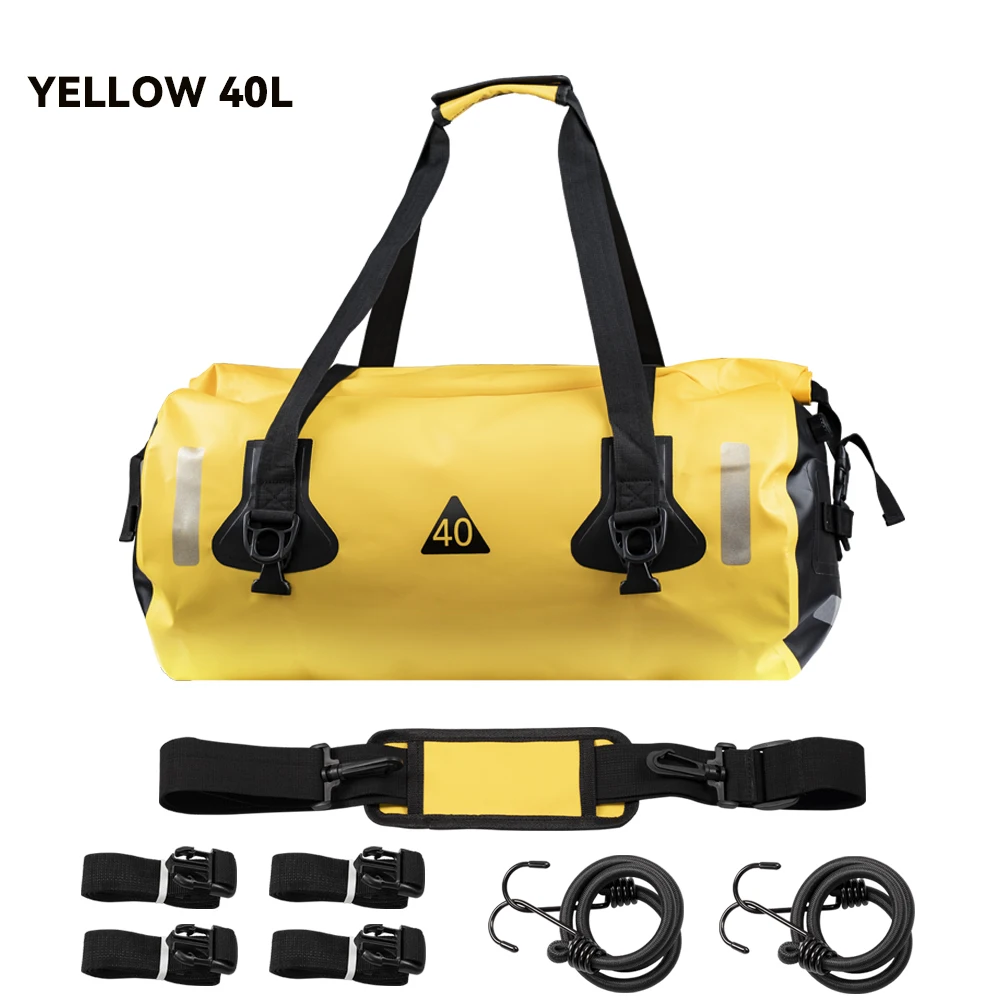 

Motorcycle Seat Bag Waterproof Motorcycle Tail Bag Travel Outdoor Dry Luggage Roll Pack Bag 40/60/80 Motorbike Luggage Backpack