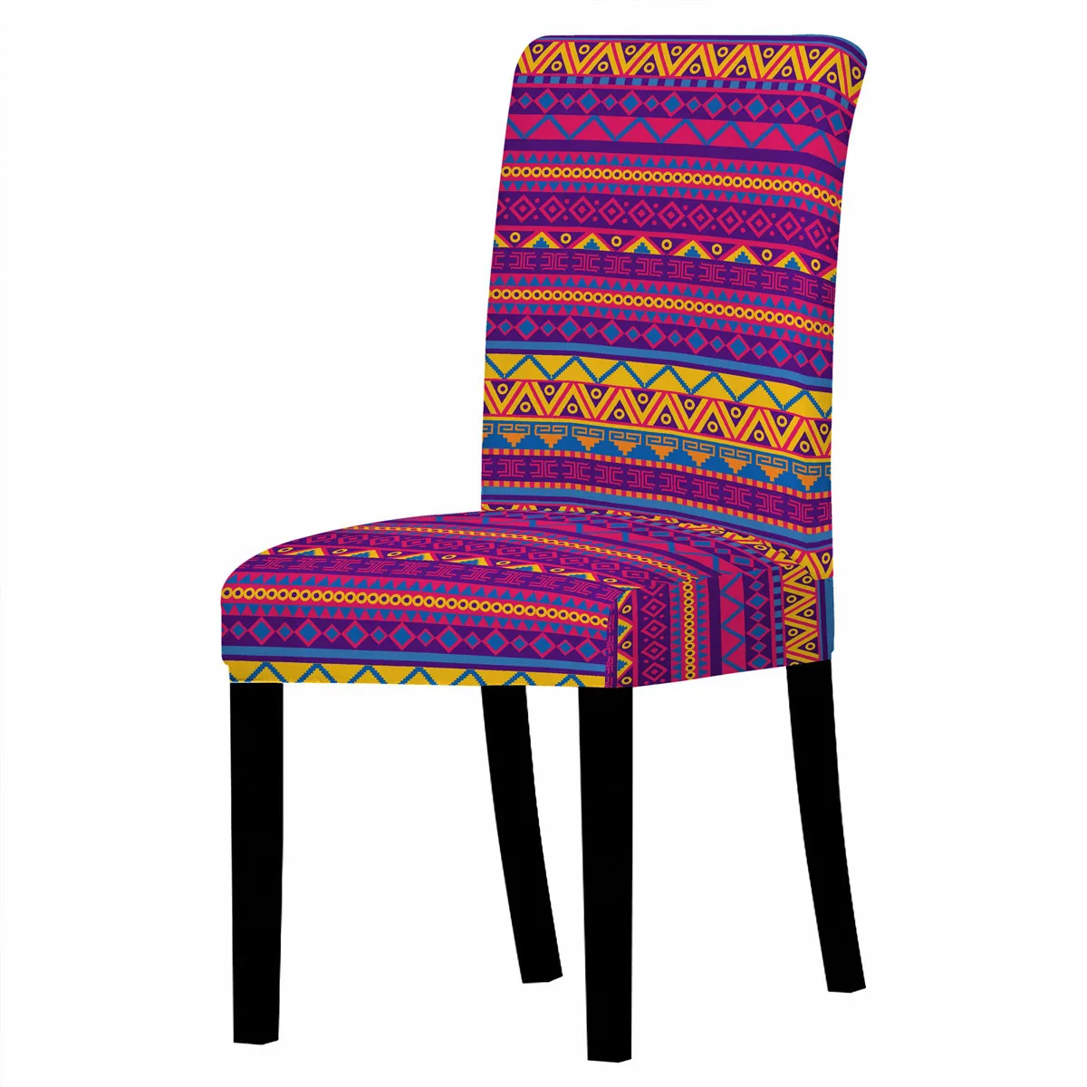 Ретро защитный чехол на стул с полосками для дома, гостиницы и кухни, эластичный и всеобъемлющий из спандекса.