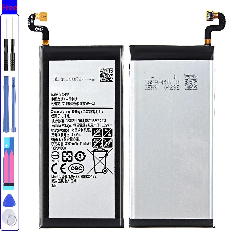 

Phone Battery EB-BG930ABE 3000mAh For Samsung Galaxy S7 SM-G930 G930A G930K G930F G930FD G930R6 G930T G930W8 + Track Code