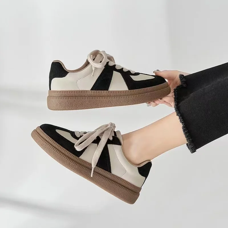 Кроссовки женские износостойкие Вулканизированная подошва плоская