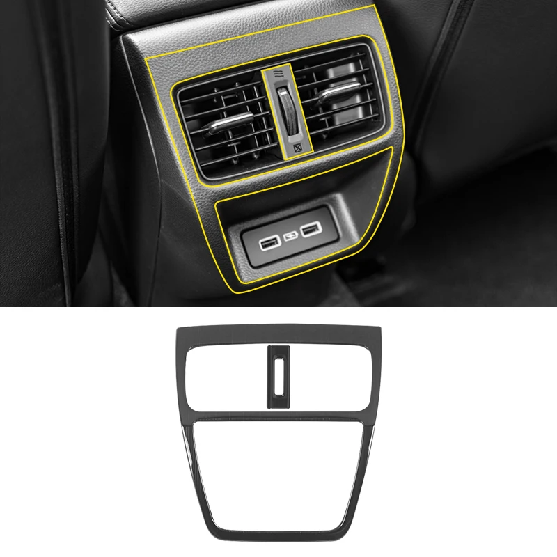 

Stainless Steel For Honda Civic 2021 2022 Car Rear Air Conditioning Vent Outlet Decorative Frame Trims Cover Interior Accessorie