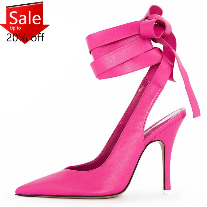 

2022 Summer New Women Stiletto High Heel Ankle Strap Lace-up Sandal Sexy Bridal Evening Party Fashion Pointed Toe Shoe 29-CHC-25