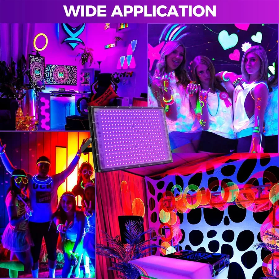 1 упаковка 400 Вт светодиодные Черные фонари 336 УФ черные для мерцания светильник