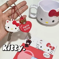 kawaii sanriod accessories kitty kuromi my melody cartoon silicone case backpack pendant keychain anime toys gifts for girls