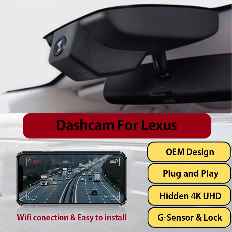 

Dash Cam 4K for Lexus Dash Cam IS 350 300H 2017 to 2022,for Lexus ES 350 300H 2016 to 2022,for Lexus GS 300H 2016 to 2020