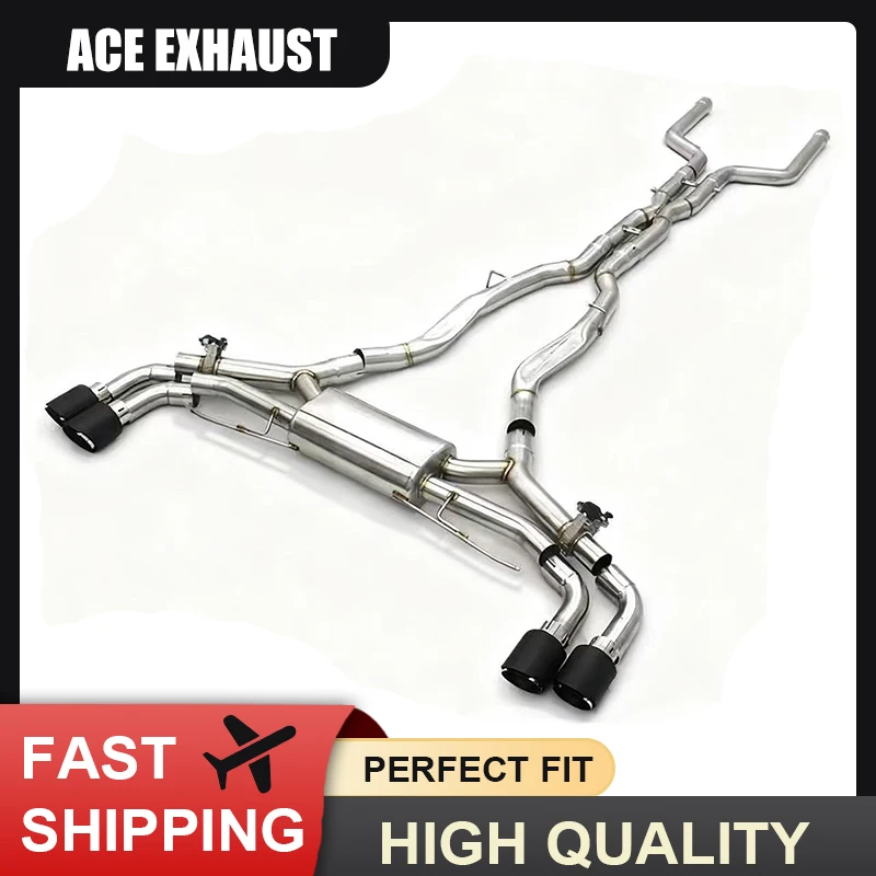 Фото Высокопроизводительный глушитель ACE SUS304 Valvetronic Catback, выхлопная труба для BMW M850 M850i G14 G15 G16 4,4T, выхлопные системы с клапаном №1