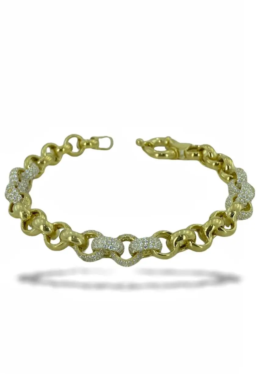 

Trend Sport Gold Plated Zircon Ring 925 Silver Bracelet